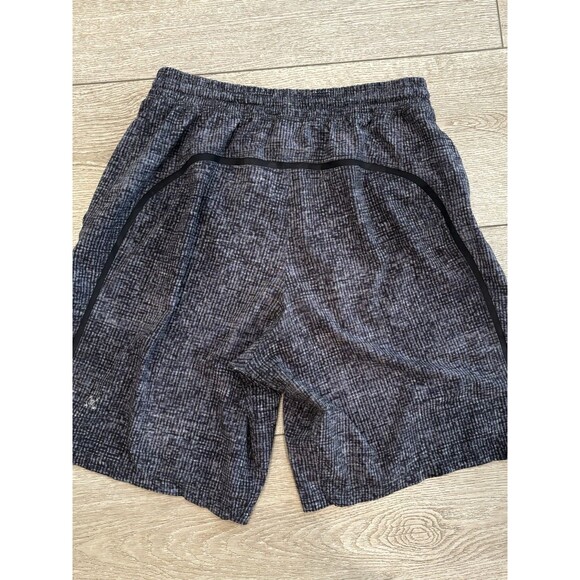 Lululemon Pace Breaker Short Mens Medium 9" Linerless Grey Pattern Gym Running - Picture 6 of 8